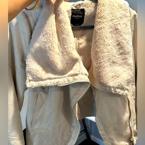 Bebe Fur Blazer Jacket Womens